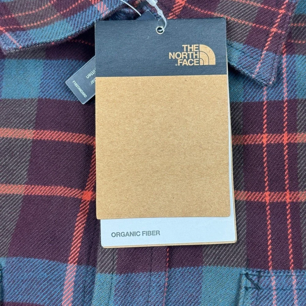 The North Face Shirt Mens 2XL‎ XXL Red Plaid Arroyo Flannel Organic Cotton NWT
